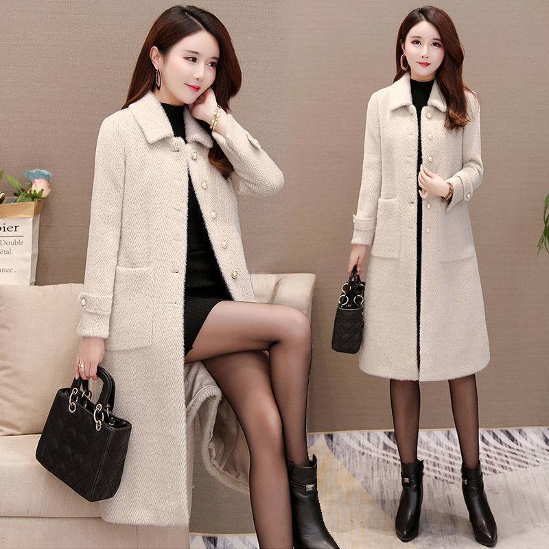 Women's New High-quality Slim Thin Woolen Coat