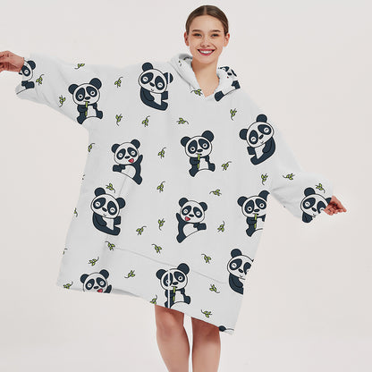 Cartoon Fruit Printed Lazy Blanket Hooded