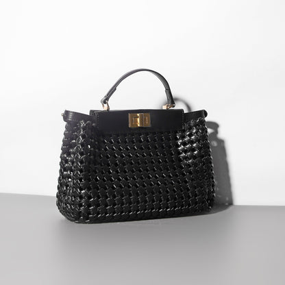 Sac à main en cuir platine pour femme de niche creux