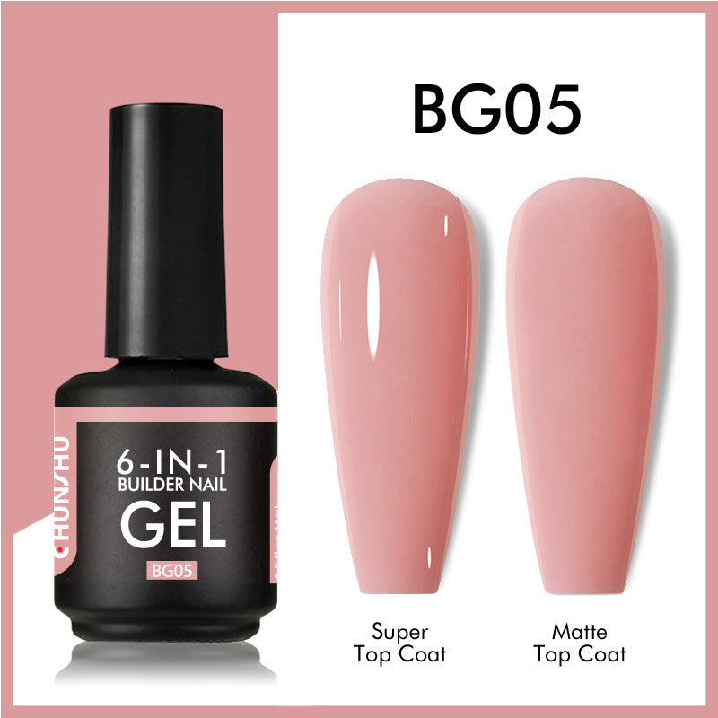 6 IN 1 Extension Gel 15ML Builder Nail Gel In A