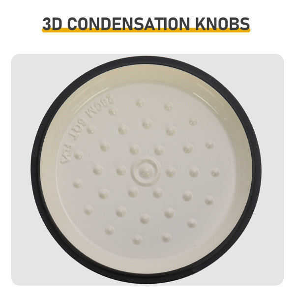 Cast Iron 6QT Cooking Pot - Gradient Red - Includes Two Silicone Gloves - Enamel Pot