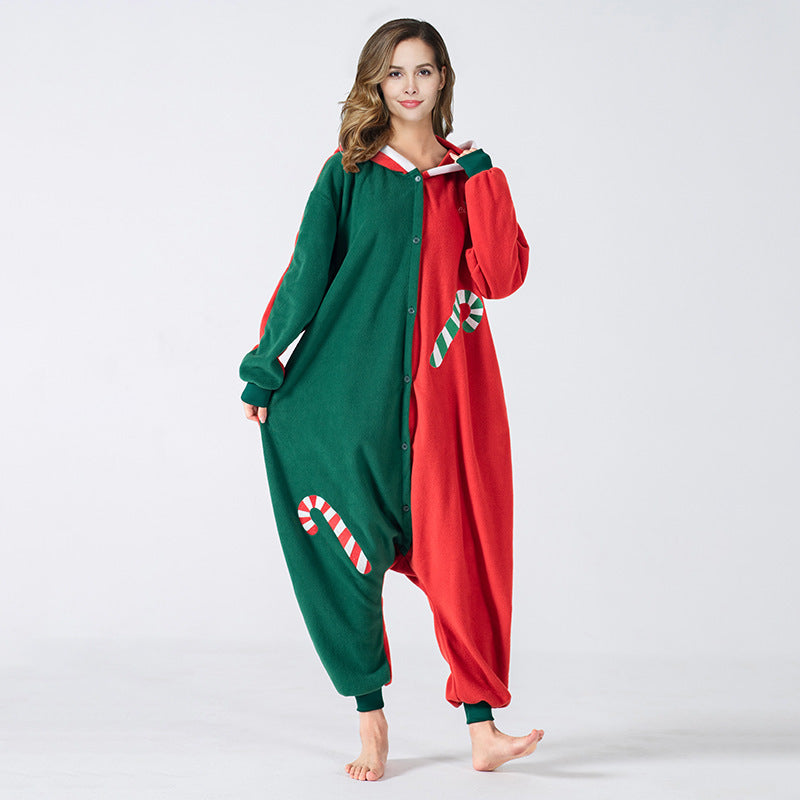 Polar Fleece Christmas Animal One-piece Pajamas Cute