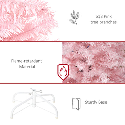 6' Artificial Christmas Tree Douglas Fir Pencil Christmas Tree with 618 Realistic Branch Tips