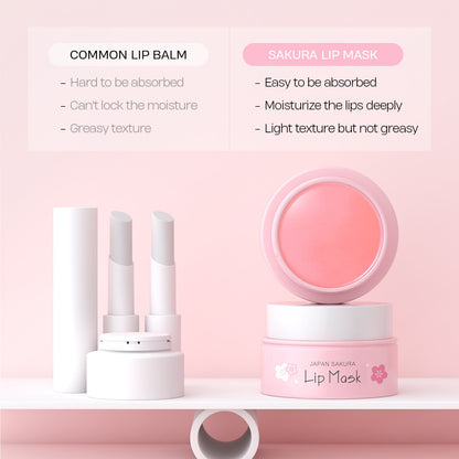 Sakura Lip Mask 8g Bouncy  Moisturizing And Moisturizing