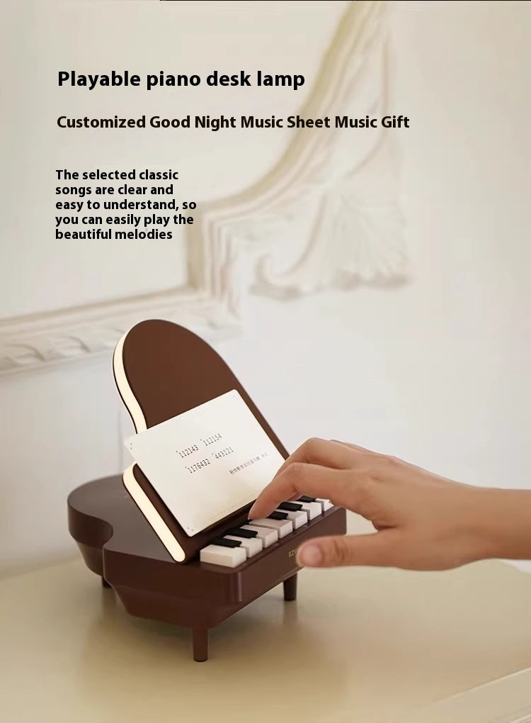 Playing Piano Bluetooth Speaker Wireless Charging Night Light Bracket