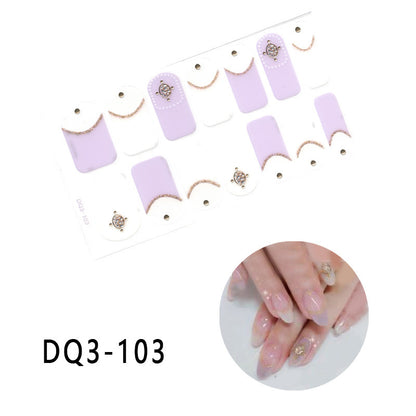 Gilding  Diamond Tearable Nail Sticker Color Gradient