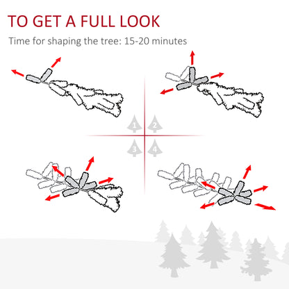 6' Artificial Christmas Tree Douglas Fir Pencil Christmas Tree with 618 Realistic Branch Tips