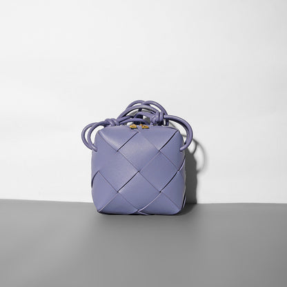 New Woven Box Rhombus Diagonal Bag