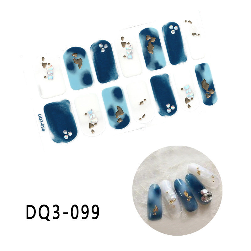 Gilding  Diamond Tearable Nail Sticker Color Gradient