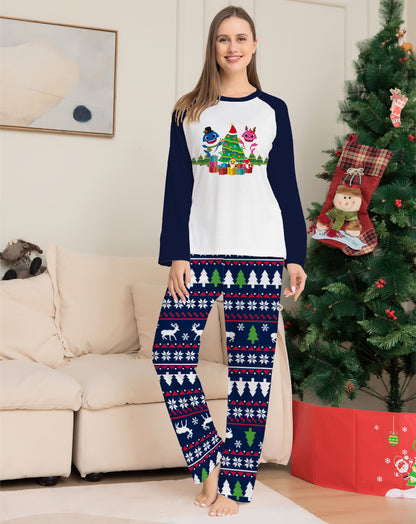 Christmas Tree Cartoon Print Parent-child Outfit