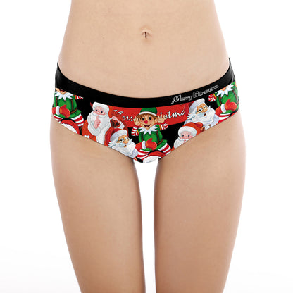 Women's Sexy Digital Printed Underwear For Santa Claus