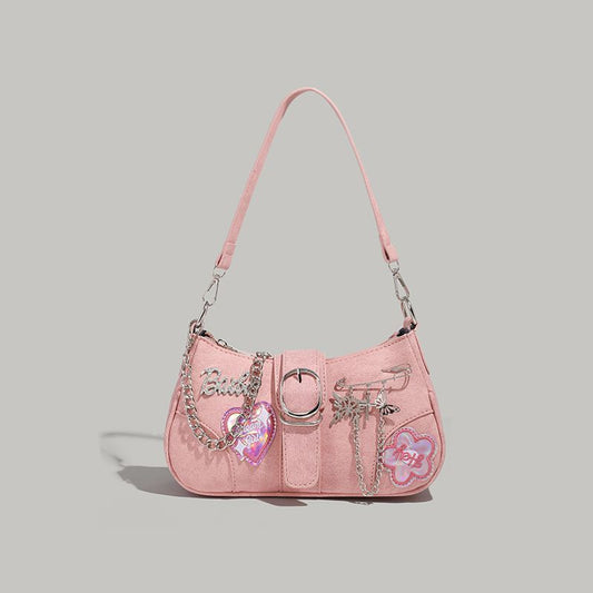 New Special-interest Design Laser Love Underarm Y2g Crossbody Bag