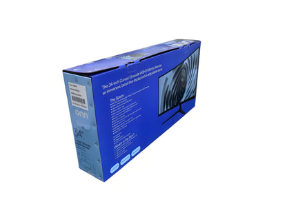 34" Curved Ultrawide WQHD (3440 X 1440P) 120Hz Bezel-Less Office Monitor with Cable, Black