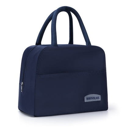 Twill Lunch Bag Office Worker Portable Insulated Bag