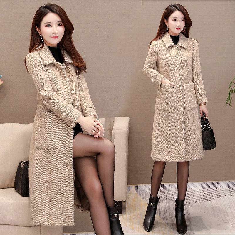 Women's New High-quality Slim Thin Woolen Coat